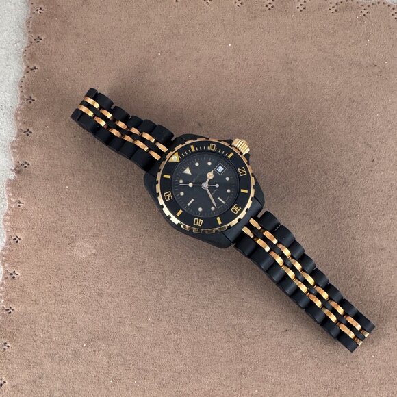 Vintage Tourneau Swiss Designed Dive Watch 20ATM 660 Watch Gold and Black - Picture 5 of 12